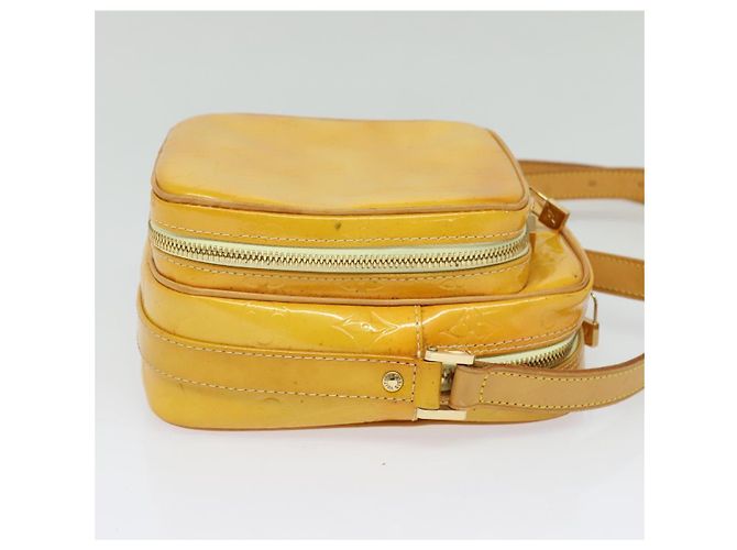 LOUIS VUITTON Borsa Wooster Monogram Vernis Giallo Lime M91075 LV Auth BA3504 D'oro - vista 4