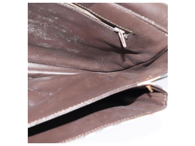 Autre Marque Bolsa de Ombro Burberrys Nova Check em Lona Bege Dourada Auth BA3948 Dourado - vista 19