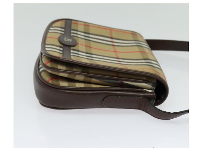 Autre Marque Bolsa de Ombro Burberrys Nova Check em Lona Bege Dourada Auth BA3948 Dourado - vista 4