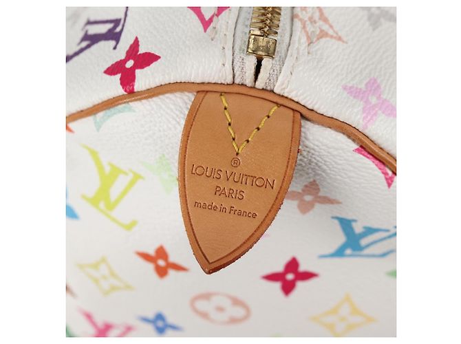 LOUIS VUITTON Bolsa Keepall 45 Monograma Multicolor Blanco M92641 LV Auth 126487V - vista 18