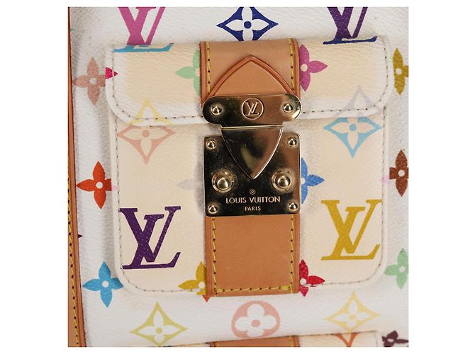 LOUIS VUITTON Bolsa Keepall 45 Monograma Multicolor Blanco M92641 LV Auth 126487V - vista 20