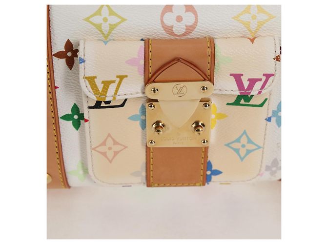 LOUIS VUITTON Bolsa Keepall 45 Monograma Multicolor Blanco M92641 LV Auth 126487V - vista 21