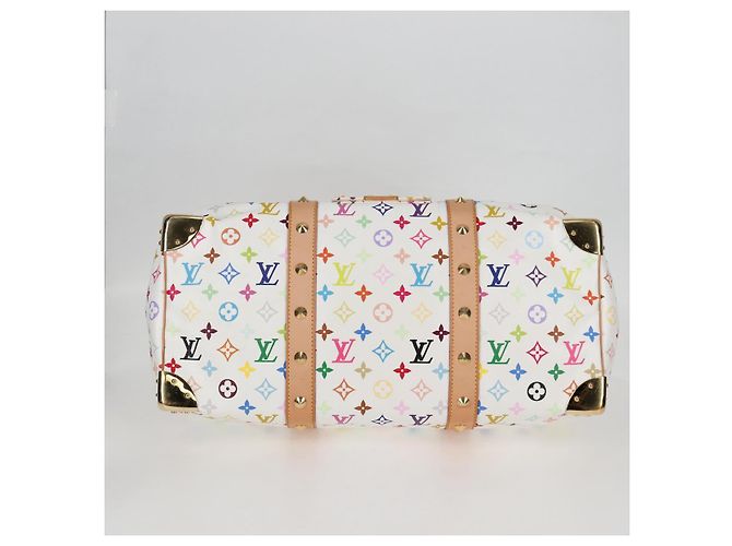 LOUIS VUITTON Bolsa Keepall 45 Monograma Multicolor Blanco M92641 LV Auth 126487V - vista 5