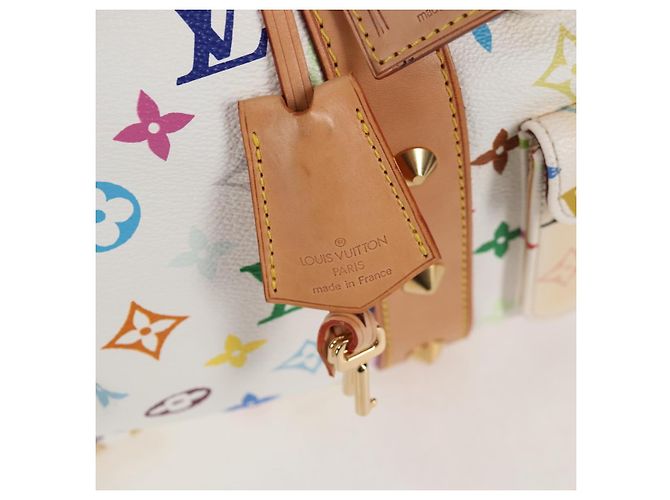 LOUIS VUITTON Bolsa Keepall 45 Monograma Multicolor Blanco M92641 LV Auth 126487V - vista 9