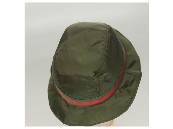 GUCCI Hut Nylon M Khaki Auth th6202 - Ansicht 5