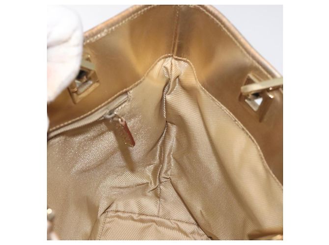 Borsa tote GG Canvas Gucci in nylon menta dorata 002 1099 Auth bs27328 - vista 18