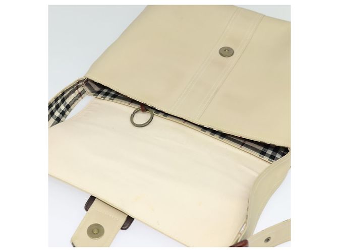 Burberry Bolsa de Ombro em Lona Bege Auth BA3662 - vista 10