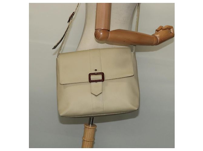 Burberry Bolsa de Ombro em Lona Bege Auth BA3662 - vista 20