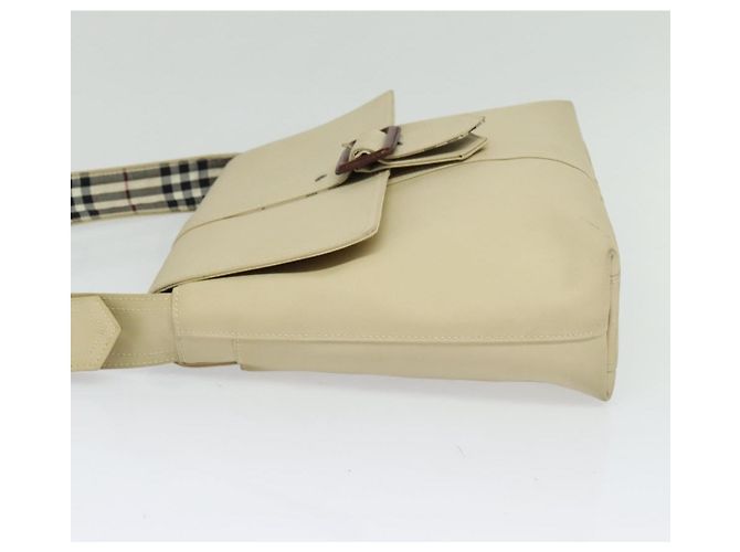 Burberry Bolsa de Ombro em Lona Bege Auth BA3662 - vista 3