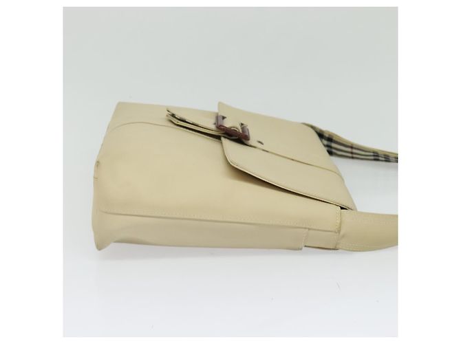 Burberry Bolsa de Ombro em Lona Bege Auth BA3662 - vista 4