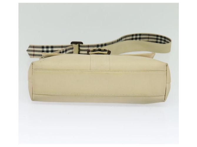 Burberry Bolsa de Ombro em Lona Bege Auth BA3662 - vista 5