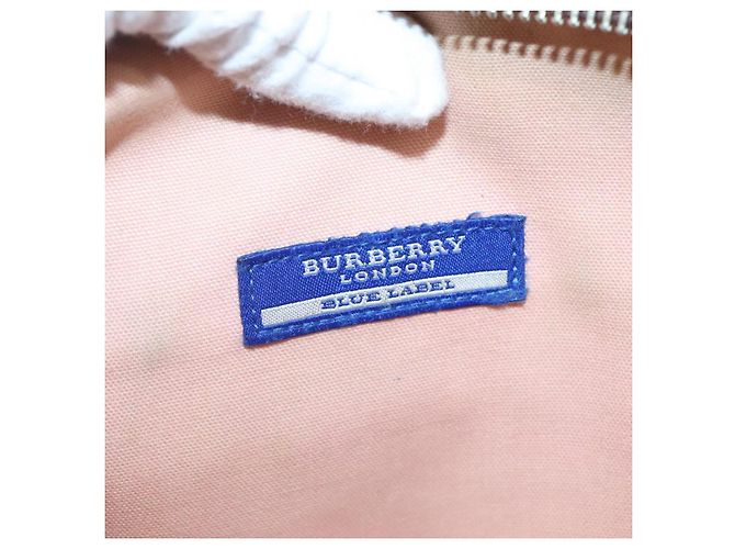 Borsa a spalla Burberry Nova Check Blue Label in tela rossa e argento Auth bs27656 Rosso - vista 17