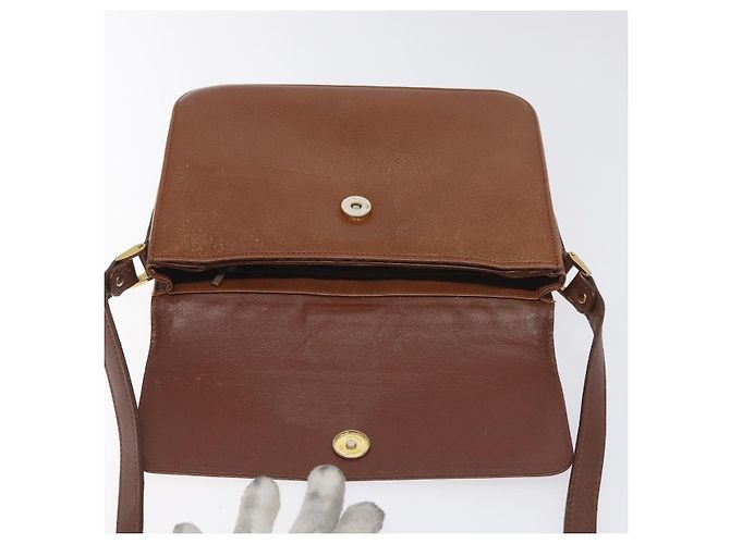 Autre Marque Borsa a Spalla Burberrys in Pelle Marrone Oro Auth th6199 D'oro - vista 10