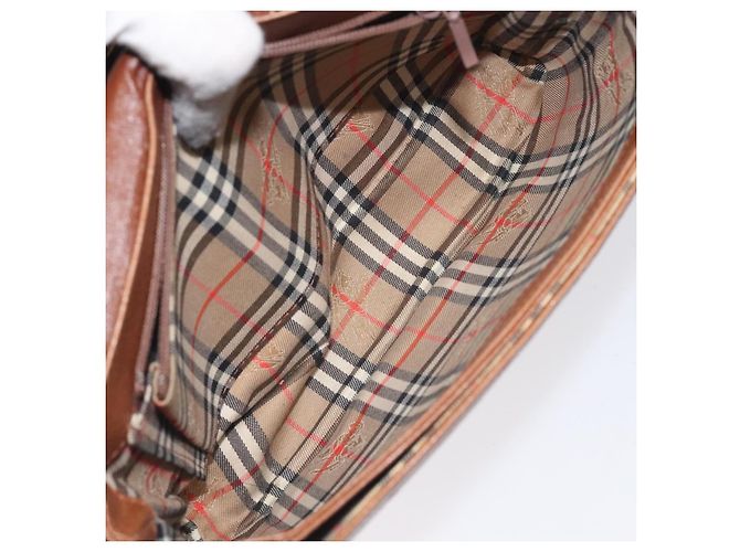 Autre Marque Borsa a Spalla Burberrys in Pelle Marrone Oro Auth th6199 D'oro - vista 11