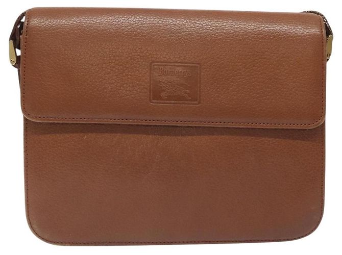 Autre Marque Borsa a Spalla Burberrys in Pelle Marrone Oro Auth th6199 D'oro - vista 13