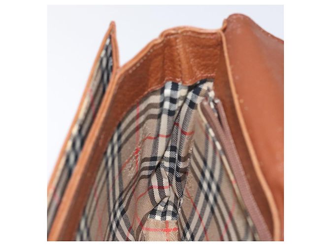 Autre Marque Borsa a Spalla Burberrys in Pelle Marrone Oro Auth th6199 D'oro - vista 18