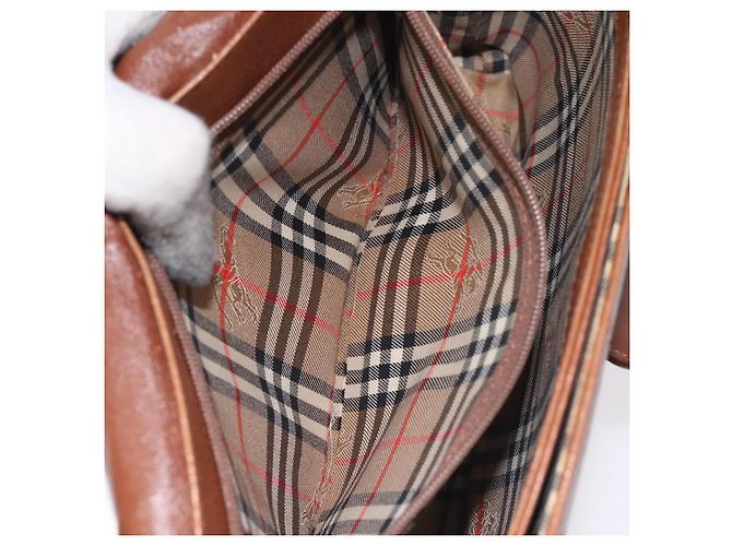 Autre Marque Borsa a Spalla Burberrys in Pelle Marrone Oro Auth th6199 D'oro - vista 19