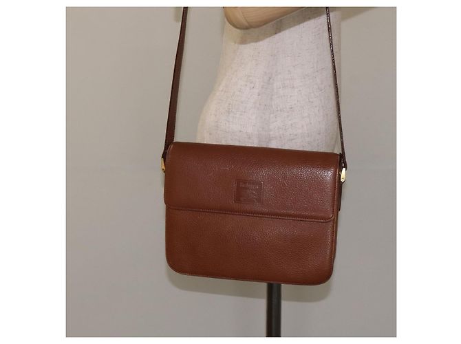 Autre Marque Borsa a Spalla Burberrys in Pelle Marrone Oro Auth th6199 D'oro - vista 20