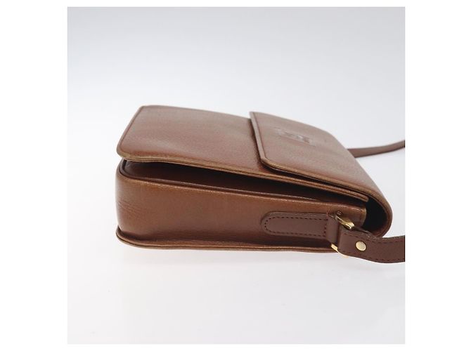 Autre Marque Borsa a Spalla Burberrys in Pelle Marrone Oro Auth th6199 D'oro - vista 3