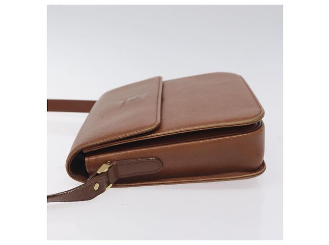 Autre Marque Borsa a Spalla Burberrys in Pelle Marrone Oro Auth th6199 D'oro - vista 4