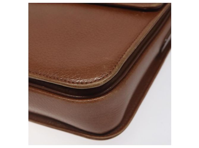 Autre Marque Borsa a Spalla Burberrys in Pelle Marrone Oro Auth th6199 D'oro - vista 9