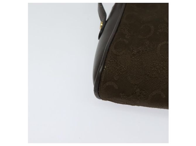 Céline Borsa a Spalla Celine C Sulky in Tela Marrone Oro Auth bs27936 D'oro - vista 14