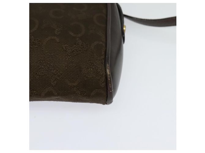 Céline Borsa a Spalla Celine C Sulky in Tela Marrone Oro Auth bs27936 D'oro - vista 15
