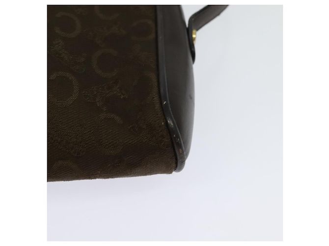 Céline Borsa a Spalla Celine C Sulky in Tela Marrone Oro Auth bs27936 D'oro - vista 16