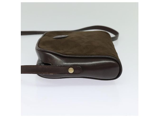 Céline Borsa a Spalla Celine C Sulky in Tela Marrone Oro Auth bs27936 D'oro - vista 3