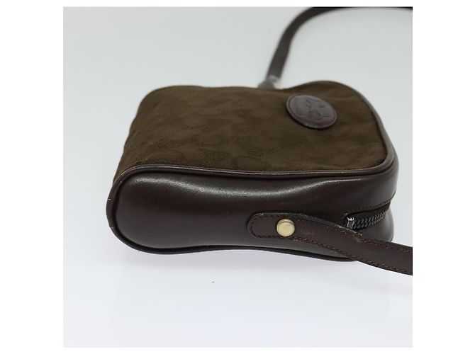 Céline Borsa a Spalla Celine C Sulky in Tela Marrone Oro Auth bs27936 D'oro - vista 4