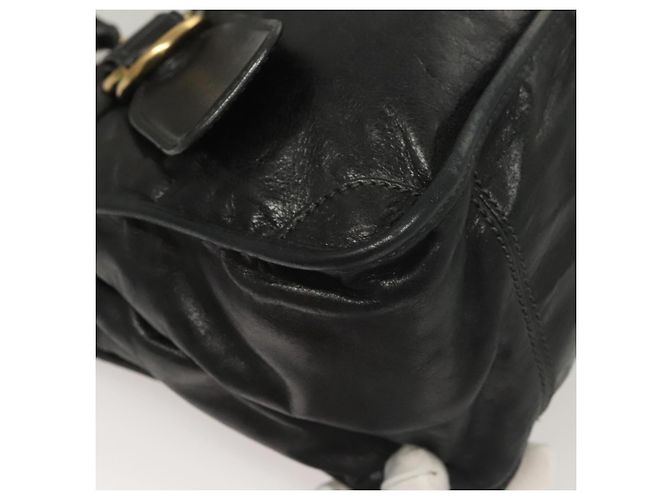 Chloé Borsa a mano Chloe Bay in pelle nera e oro Auth BA3965 - vista 15