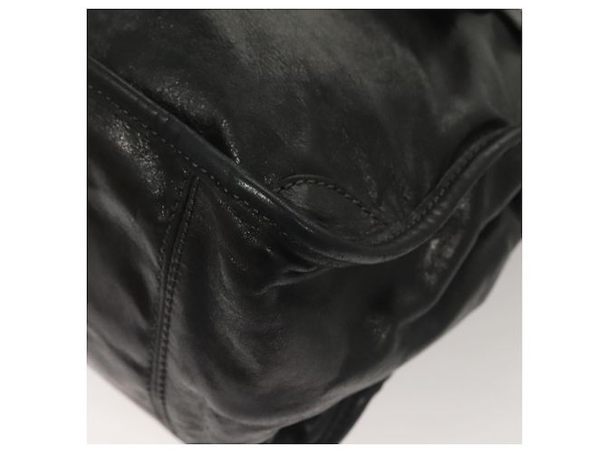 Chloé Borsa a mano Chloe Bay in pelle nera e oro Auth BA3965 - vista 16