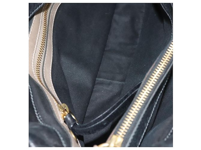 Chloé Borsa a mano Chloe Bay in pelle nera e oro Auth BA3965 - vista 17