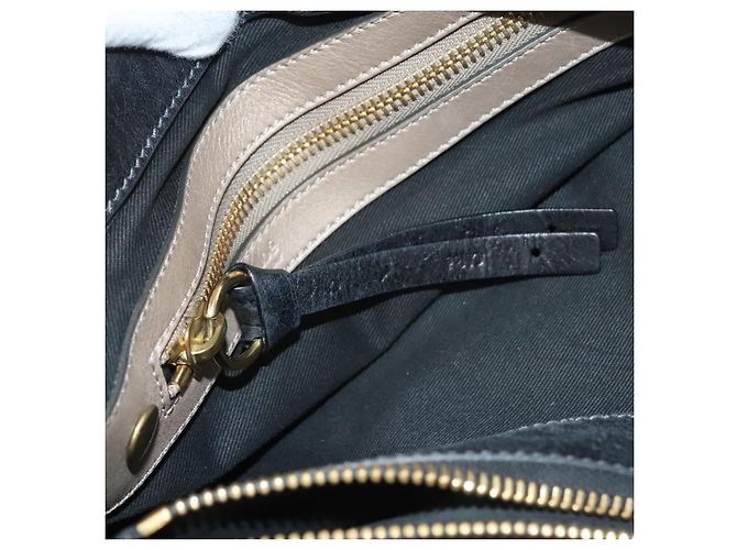 Chloé Borsa a mano Chloe Bay in pelle nera e oro Auth BA3965 - vista 24