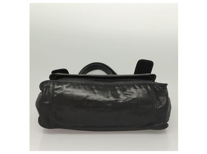 Chloé Borsa a mano Chloe Bay in pelle nera e oro Auth BA3965 - vista 5