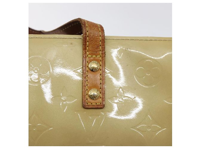 LOUIS VUITTON Borsa a Mano Monogram Vernis Reade PM Beige M91334 LV Auth 128731 - vista 10