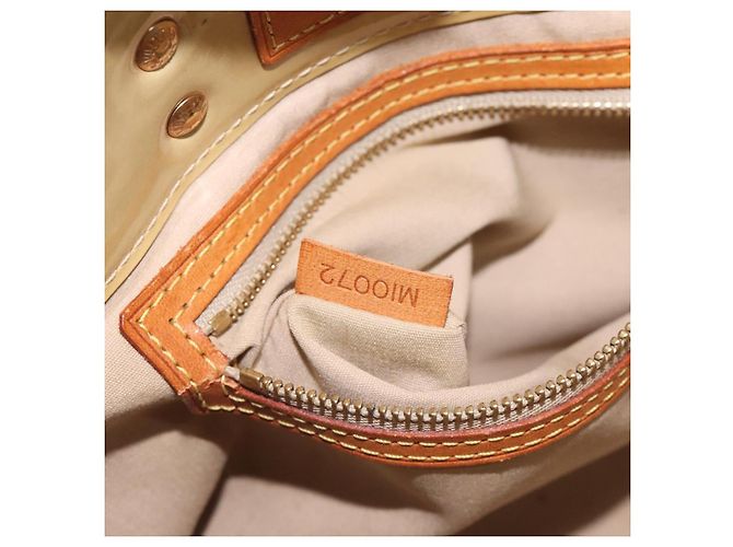 LOUIS VUITTON Borsa a Mano Monogram Vernis Reade PM Beige M91334 LV Auth 128731 - vista 12