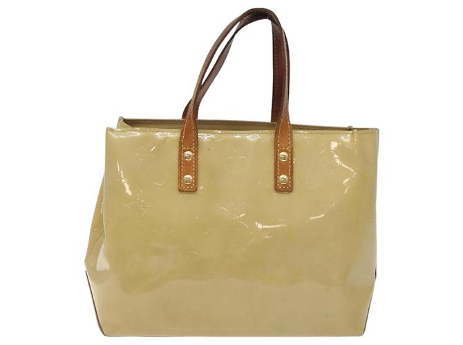 LOUIS VUITTON Borsa a Mano Monogram Vernis Reade PM Beige M91334 LV Auth 128731 - vista 13