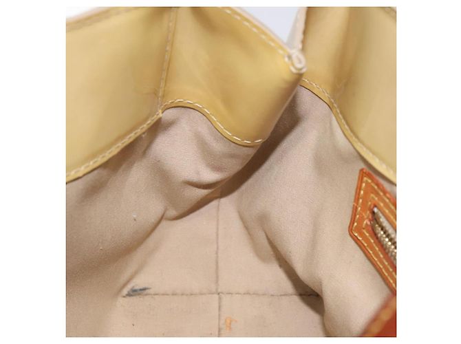 LOUIS VUITTON Borsa a Mano Monogram Vernis Reade PM Beige M91334 LV Auth 128731 - vista 19