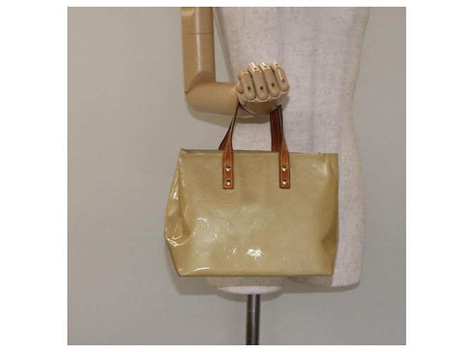 LOUIS VUITTON Borsa a Mano Monogram Vernis Reade PM Beige M91334 LV Auth 128731 - vista 21
