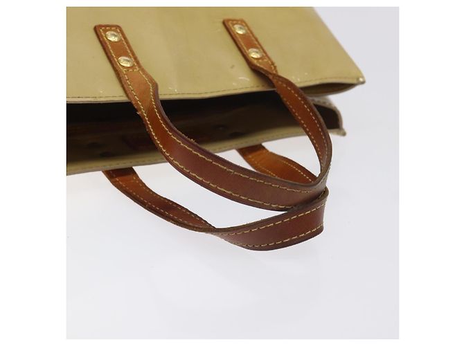 LOUIS VUITTON Borsa a Mano Monogram Vernis Reade PM Beige M91334 LV Auth 128731 - vista 7