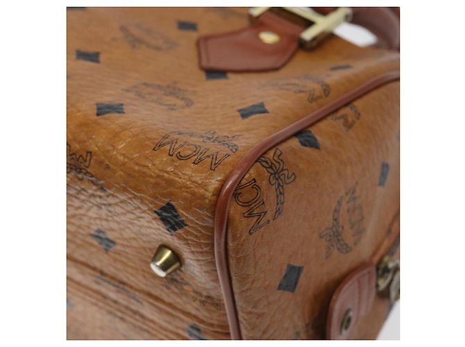 Borsa MCM Logogram Vicetos in pelle PVC marrone e oro Auth BA3905 D'oro - vista 15
