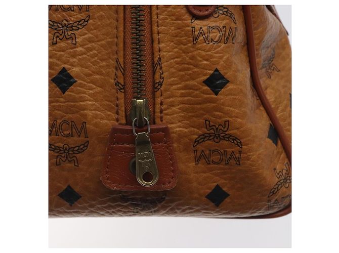 Borsa MCM Logogram Vicetos in pelle PVC marrone e oro Auth BA3905 D'oro - vista 17