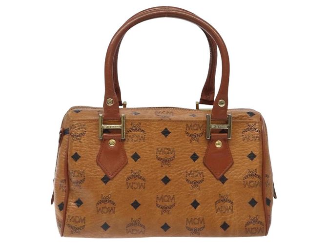 Borsa MCM Logogram Vicetos in pelle PVC marrone e oro Auth BA3905 D'oro - vista 2