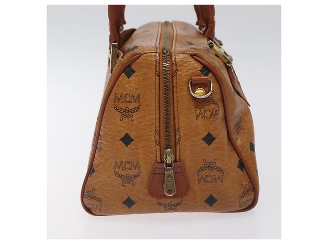 Borsa MCM Logogram Vicetos in pelle PVC marrone e oro Auth BA3905 D'oro - vista 3