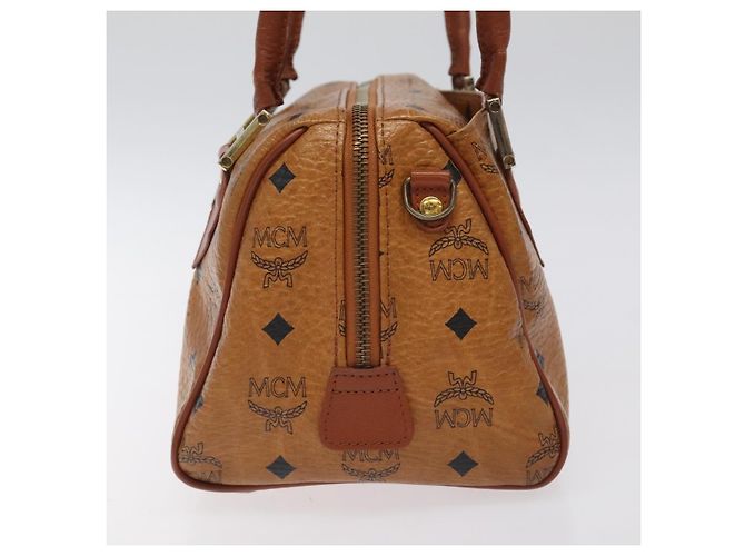 Borsa MCM Logogram Vicetos in pelle PVC marrone e oro Auth BA3905 D'oro - vista 4