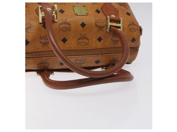 Borsa MCM Logogram Vicetos in pelle PVC marrone e oro Auth BA3905 D'oro - vista 7