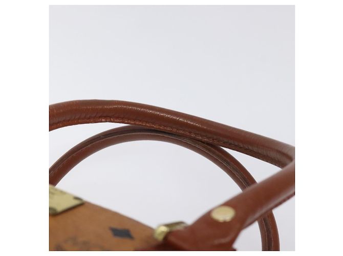 Borsa MCM Logogram Vicetos in pelle PVC marrone e oro Auth BA3905 D'oro - vista 8