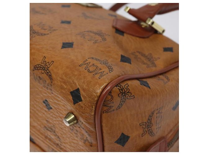 Borsa MCM Logogram Vicetos in pelle PVC marrone e oro Auth BA3905 D'oro - vista 9