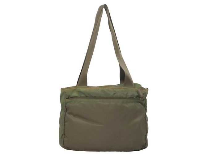 PRADA Tote Bag aus Nylon Khaki Silber authentisch bs27455 - Ansicht 2